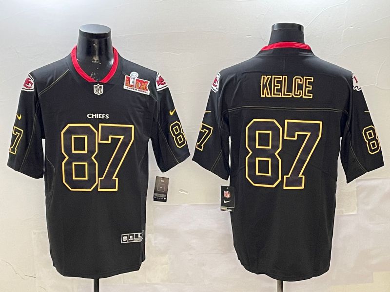 Men Kansas City Chiefs #87 Kelce Black Classic 2025 Nike Limited NFL Jersey style 3